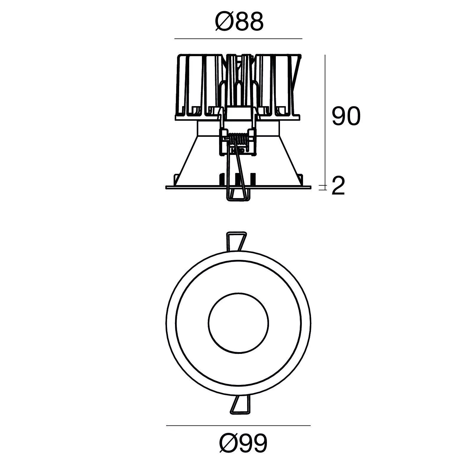 Downlights - Warp_R EVO - 77345N10 | Linea Light Group