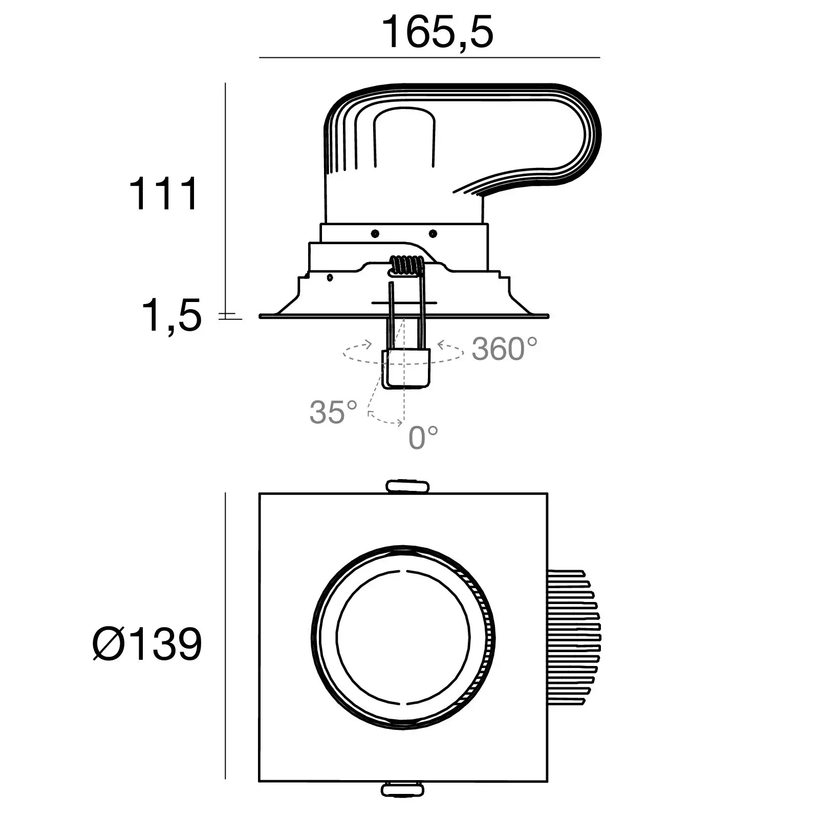 Даунлайты - Loro_QJ - 80900M30 | Linea Light Group